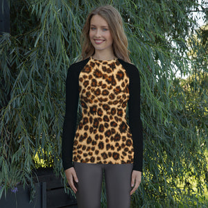 Open image in slideshow, Leopard Women&#39;s Rash Guard
