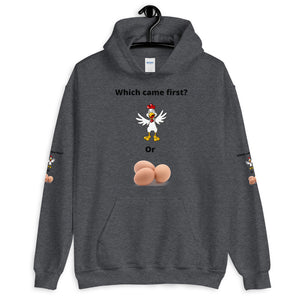Open image in slideshow, Which Came First Unisex Hoodie

